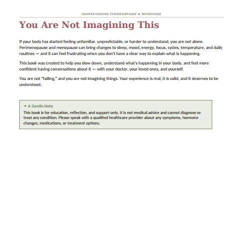 A GUIDE FOR THE MIDLIFE TRANSITION - UNDERSTANDING PERIMENOPAUSE & MENOPAUSE